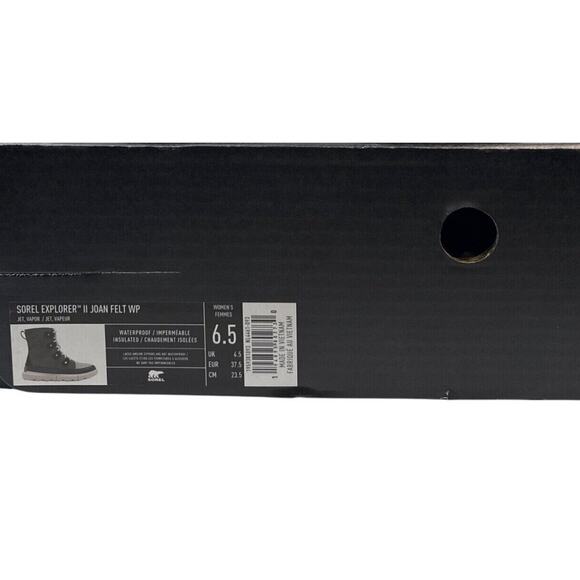 Sorel Winter Boots Explorer II Joan Womens 6.5 Waterproof Insulated Jet Vapor - Picture 10 of 10